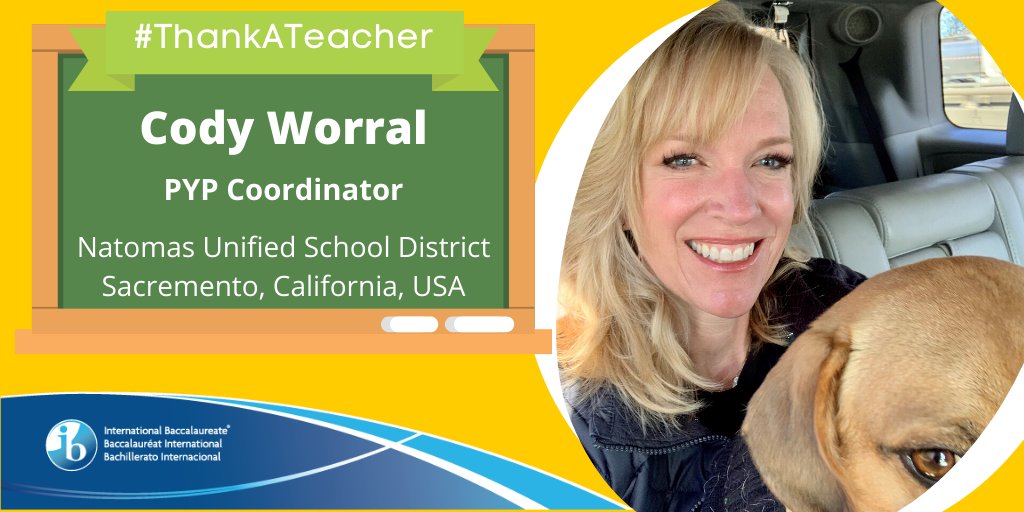 ibpyp's tweet photo. Happy #TeacherAppreciationWeek to our 🇺🇸 IB teachers! Thank you Cody Worral for always being a terrific leader for the #IBPYP and always organizing opportunities to connect and grow at @NatomasUSD! #ThankATeacher 🙏 https://t.co/dDgEtqTZoD