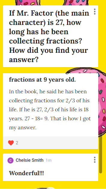 CheckOnChelsie's tweet photo. Things that make my teacher heart happy 😍😍😍
A student who can explain their thinking!! 🙌🏽🙌🏽🙌🏽 
Shout out to these answers 🎉🎉🎉 

RPS@HOME #rpsstrong https://t.co/8kHBSYhsGU
