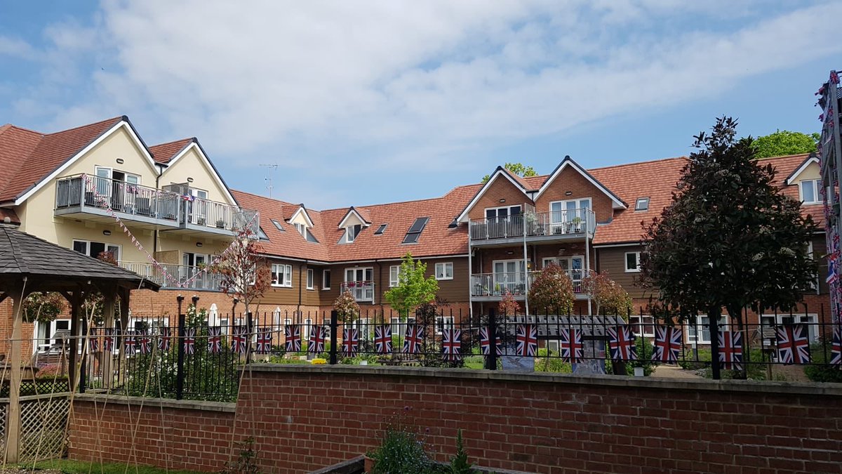 In preparation of #VEDayAtHome looking very resplendent and at least these residents are fortunate enough tocelebrate together  from the safe distance of their balconies and patios #RetirementLiving @AnchorHanover #InItTogether