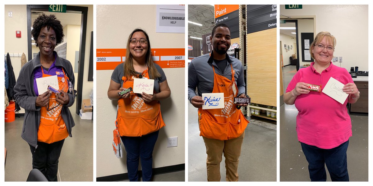 Birthday train 🚂 is rolling again at HD 6817!!! Ruby (cashier) Karla (cashier) Xavier (garden) and Carletta (DH of Tool Rental) 🎂 Hope it was great from your employee committee team! 🎉 @AmberD___  <a href="/Thd6817/">Home Depot 6817</a>