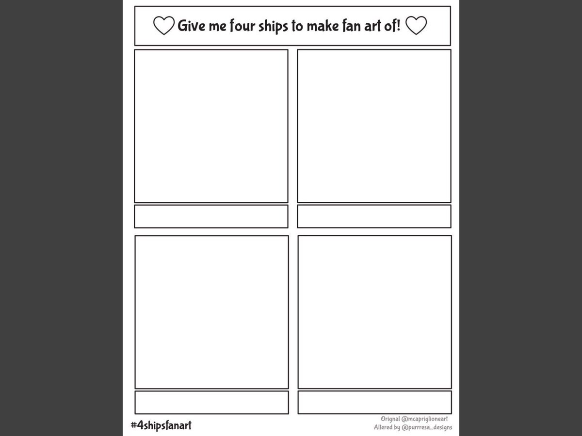 Give me four ships to make fanart of