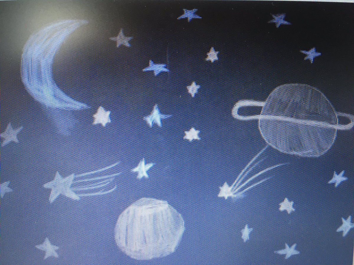 SedPrepMusicOld's tweet photo. A fabulous drawing of the night sky from Henry this week, inspired by a lovely song about Stars, by composer Lin Marsh #creativity #sedberghathome @Sedbergh_Prep @FaberMusic https://t.co/rYCWtkqRLr