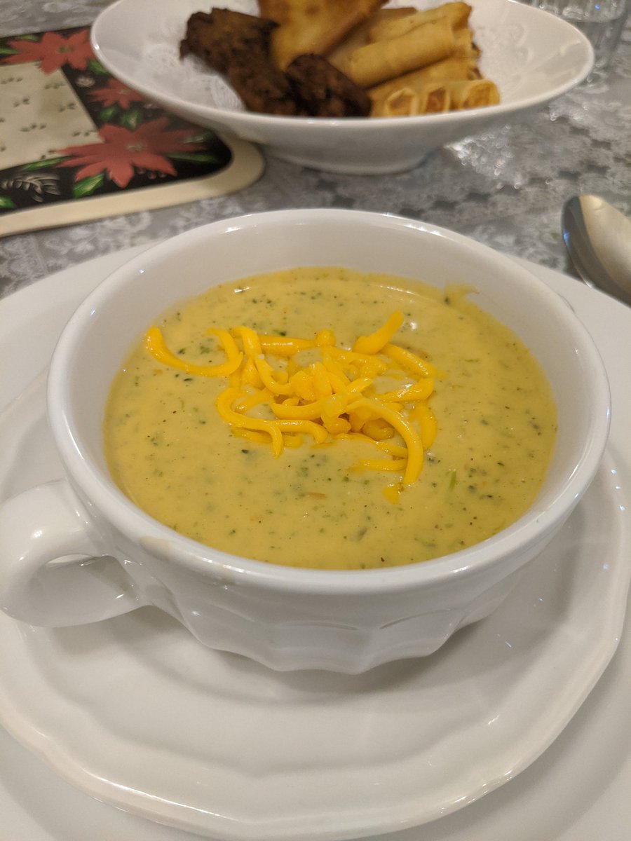 Today I made Cheesy Broccoli Soup.