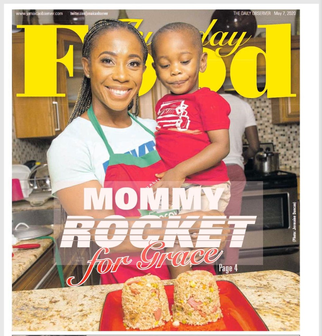 gracefoods's tweet photo. Who said our beloved #MommyRocket wasn’t a big chef too? @realshellyannfp with her husband Jigga and son, Zyon shared some of their family favorites in time for Mother’s Day. #EatingInWithGrace #ShareTheFlava #ShareTheLove https://t.co/SxrMIMxmt4