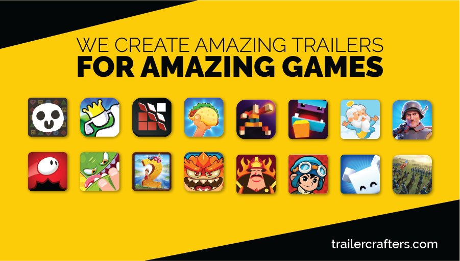 TrailerCrafters's tweet photo. Thanks a lot to all the #developers &amp; #publishers who let us be part of their projects by making their #trailers amazing. Contact us to start working together! contact@trailercrafters.com⚡ #GameTrailer #GameDeveloper https://t.co/vMGcXSueD8
