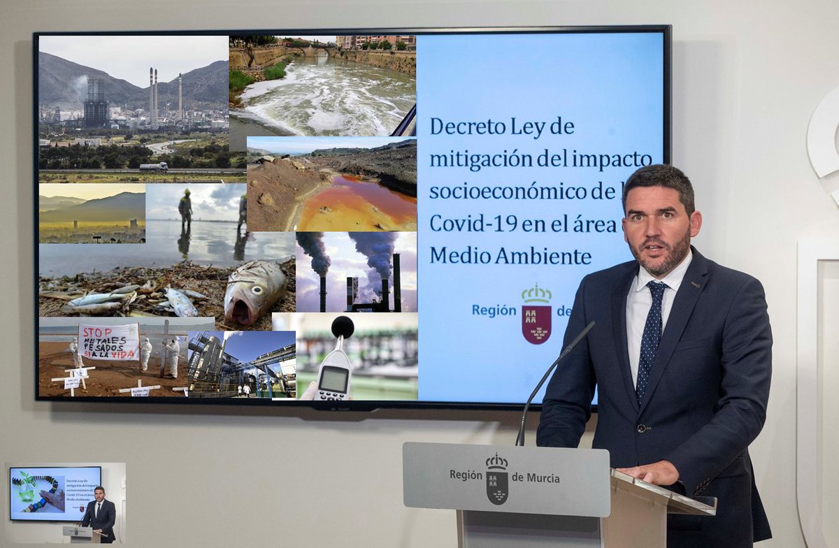 huermur's tweet photo. La Región de #Murcia se convierte en el nuevo 'salvaje oeste' del #MedioAmbiente. El Gobierno @regiondemurcia cambia la ley ambiental de "urgencia" y con #decretazo, sin participación ni transparencia 🔎. Ahora, entre otras cosas, se podrá contaminar un 30% más sin control ⚠️ https://t.co/fNzerNH1nA