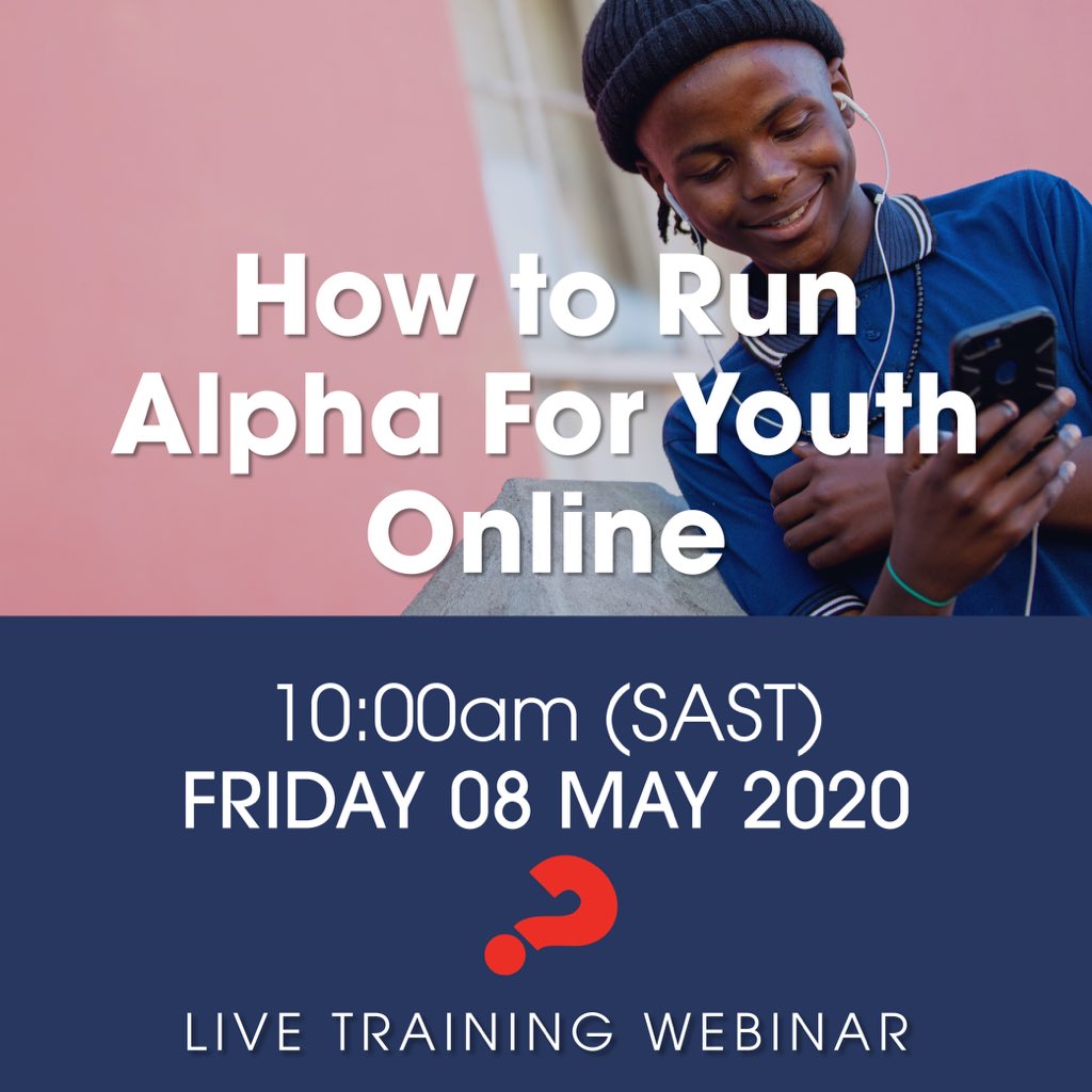 AlphaCourseSA's tweet image. Join us as we discuss How to Run Alpha for Youth Online! southafrica.alpha.org/webinars