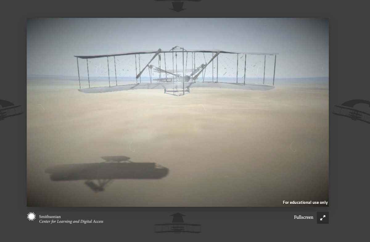 DarrenMilligan's tweet photo. @ByronErnest @smithsonian @AshleyMNaranjo Ah, but have you tried your hand at FLYING the Wright Bros. plane in this @SmithsonianLab collection: https://t.co/KZyEPtp3Yq #noblechat https://t.co/XV5CTQjYZy