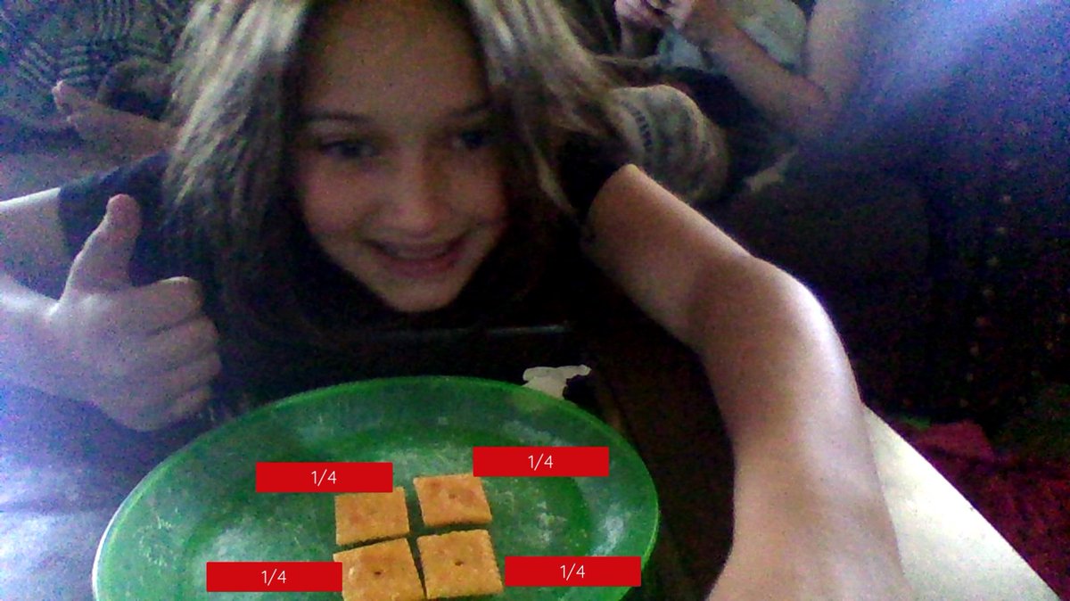 Hachen2nd's tweet photo. Loving these yummy fractions!! Students sharing their snack in fractions on @Seesaw #2ndchat #fractionsinaction #growCES https://t.co/TvR3XleUld