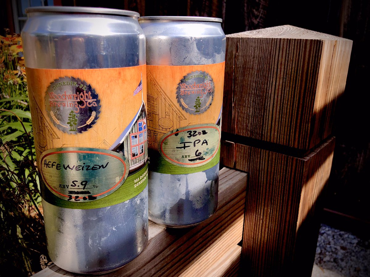 WoodwrightBrew's tweet photo. Our to-go menu has continued to expand. New for this week: 32oz Crowlers of our Hefe &amp; IPA for only $12 (while supplies last). We’re also offering BOGO on bottles of wine! See all photos for our menus for Beer, Wine, and Hats. Call (727) 238-8717 to place your order today 2-6pm. https://t.co/ne4uawwAi5