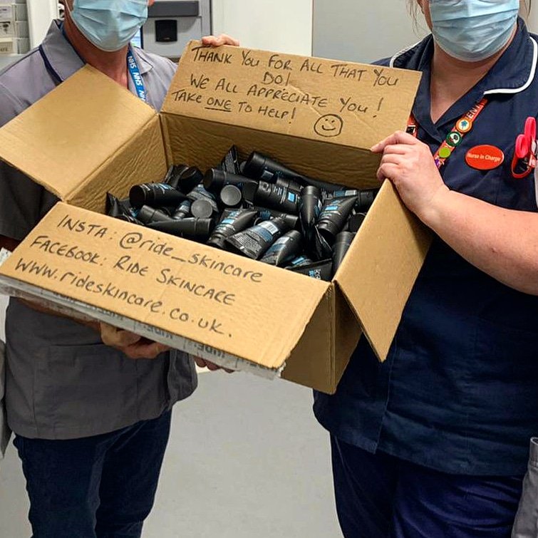 We have now been able to re-open our webshop. If you are NHS staff please contact us for a 20% discount. While we were down we did manage to get some products out to the Leicester Royal to show our appreciation for all the staff do #thankyouNHS #NaturalSkincare #SportsSkincare