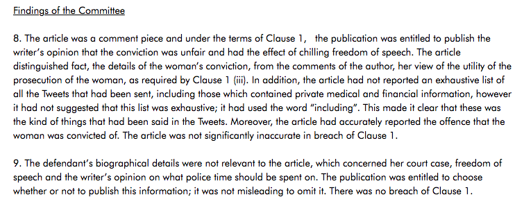 MForstater's tweet photo. #Istandwithkatescottow
https://t.co/kb4Knc39wG
IPSO rules 🆗on this article on freedom of speech
The Spectator were good enough not to tell the author about the complaint, so no annoyance, inconvenience or anxiety were caused to her, thankfully.
https://t.co/vP918QuNdF https://t.co/k7c5uaH5c1