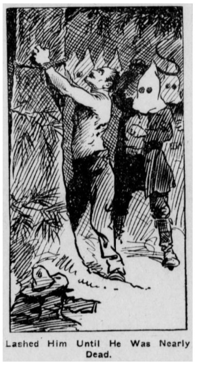 1917 - Macon, Georgia. From the local paper, “Night riders are conducting a campaign of terror against negroes buying automobiles with the proceeds of their cotton crops.”The story describes how black men who’d purchased cars were kidnapped in the night & horse-whipped.