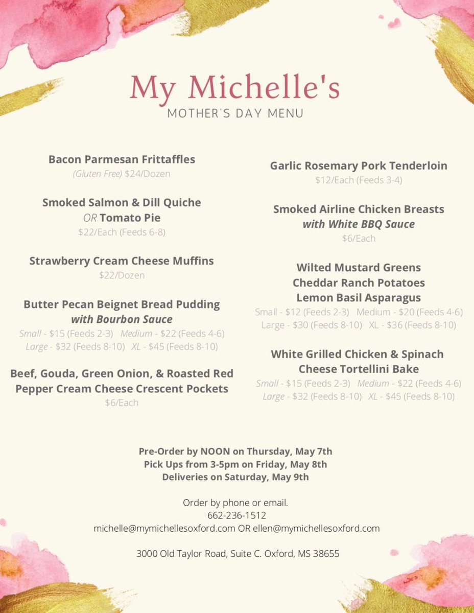 MyMichelles's tweet image. Mother's Day Order Deadline EXTENDED to 3:00 PM today! conta.cc/3cgzs7u