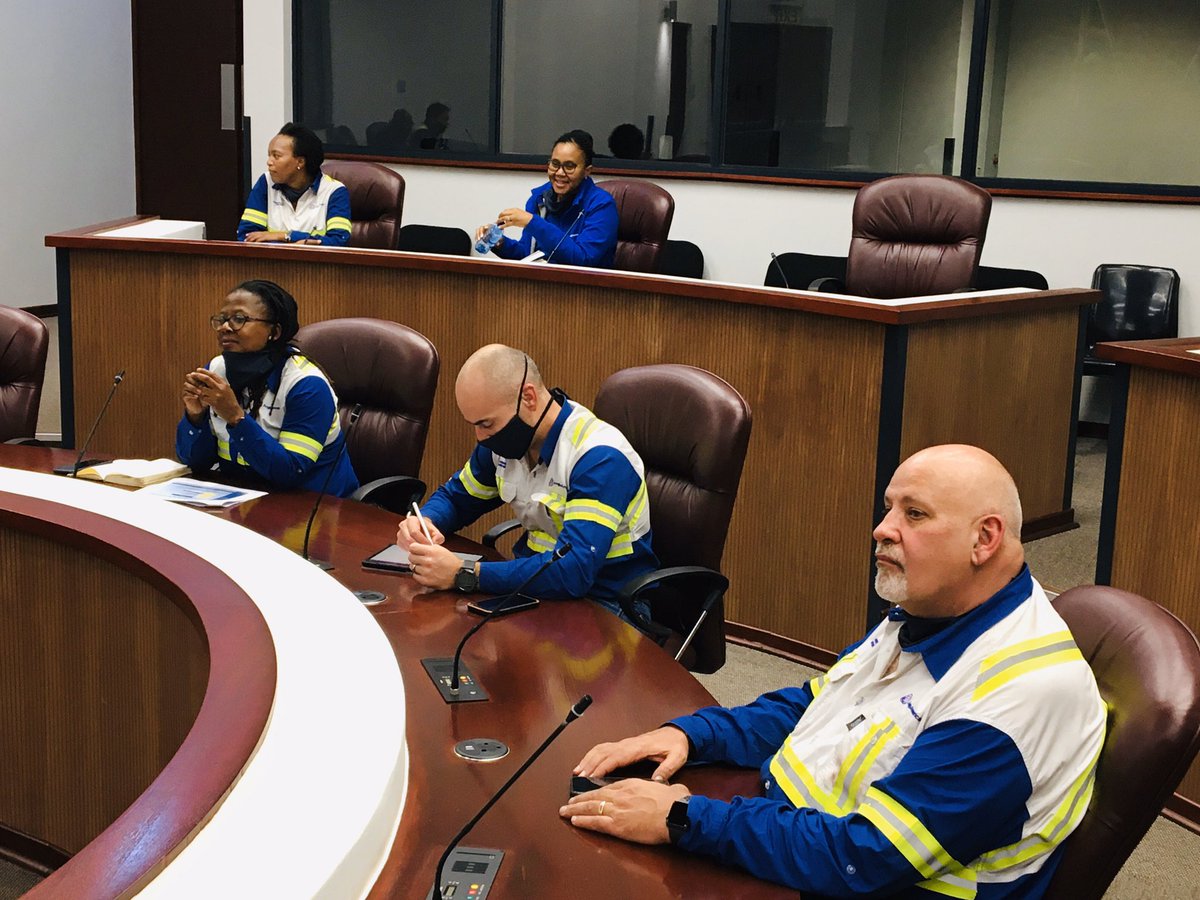 GamagaraLocal's tweet photo. Gamagara Local Command Team with #AngloAmerican Team in session discussing plans to curb the spread of #CoronavirusInSA https://t.co/ZjyNRTubiD