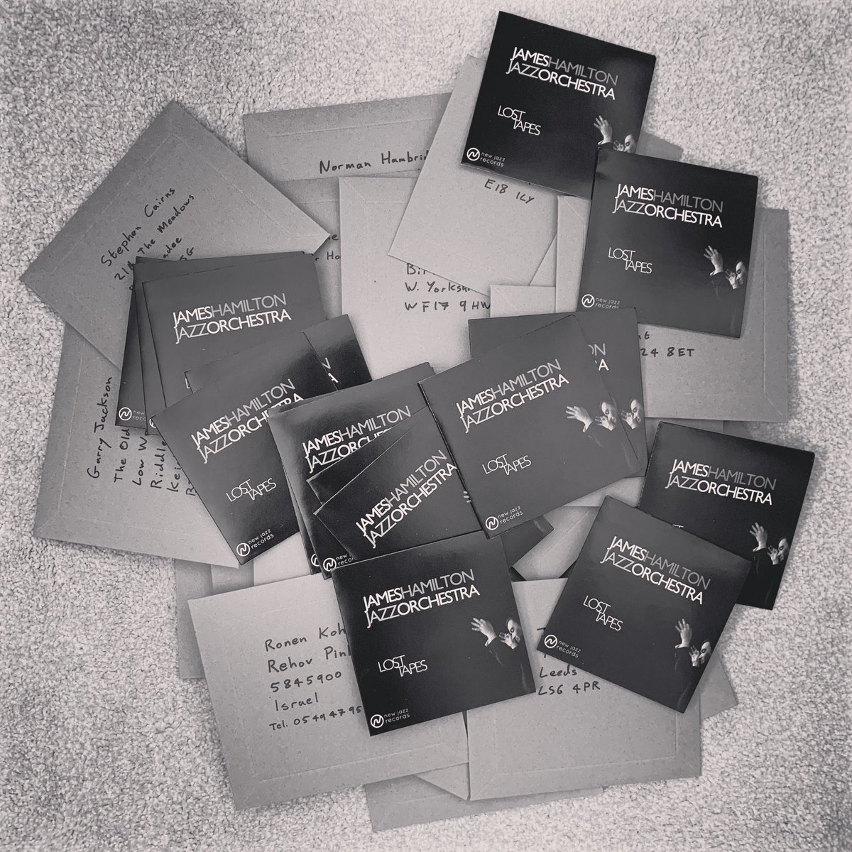 CDs have arrived!!! First batch of orders sent out today. Thanks to all those who have bought a copy of the album. They are whisking their way to you now. It’s nearly time to get started on the next one.......
#jazzorchestra #mailordermusic #bigband #jazz #composer #biginIsrael