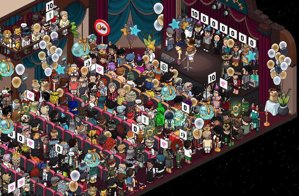 HabboLifeForum's tweet photo. Grazie a tutti per aver festegiato con noi il raggiungimento dei 10 milioni di utenti registrati su @HabboItalia 😍
A breve resoconto della festa qui: https://t.co/dhJQale280 VIVA HABBO! https://t.co/vtUDrsBTUq