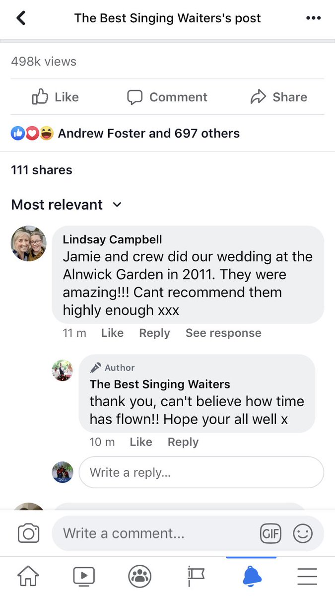 bestsingwaiters's tweet photo. When you see comments like this from a Bride we had the pleasure of “surprising” back in 2011 😍😍😍 https://t.co/USpMbrqgyx