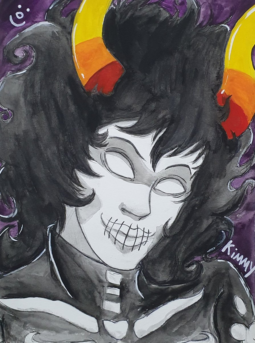 lukimarts's tweet photo. 50° de quarentena:
desenhei o Kurloz Makara
(Sorry, I was forgotten to post >< )
#kurlozmakara #quarentena #drawing #fanart #Homestuck #alphatroll #watercolor https://t.co/E8Tu9XWScl