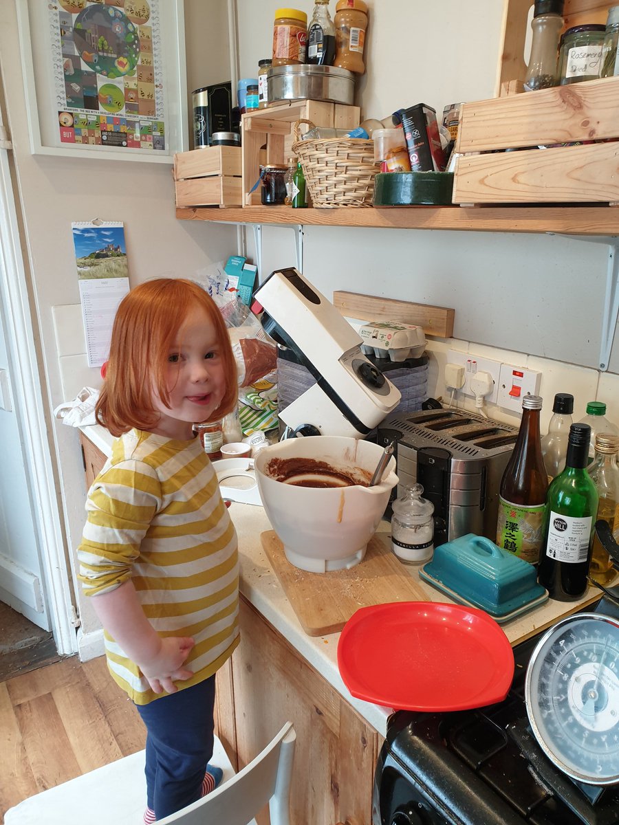 JackSGAshton's tweet photo. We did our baking for #VEDay75
Tomorrow. After much debate we have gone with chocolate brownie. 
@BBCYork
#BBCCake https://t.co/eYxV1Zo4KA