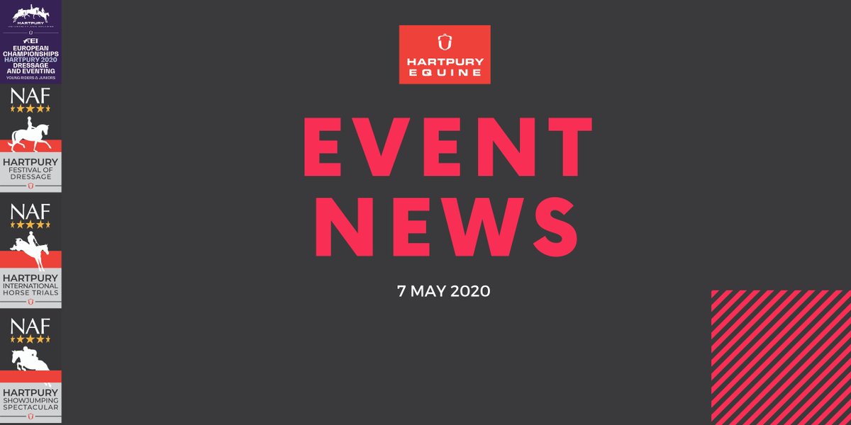 It is with huge regret that we announce the cancellation of the <a href="/nafuk/">@nafuk</a> Hartpury Festival of Dressage, NAF Hartpury Showjumping Spectacular, NAF International Hartpury Horse Trials and the FEI European Championships for Young Riders and Juniors 2020.

bit.ly/3bc98Ks