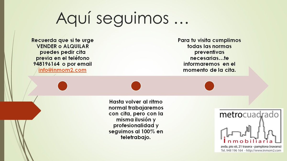InmoM2's tweet image. SI!! Estamos abiertos, de forma diferente..eso si, si tienes dudas, si quieres comprar o vender, o has decidido alquilar, puedes pedir cita o enviar un email, 100% en teletrabajo, hemos comenzado visitas con todas las garantías.  Ahora más que nunca os necesitamos, Os esperamos!!