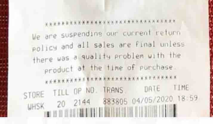 ericbilange's tweet photo. @WholeFoods #covidabuse #breachingthelaw Does Covid grants you the right to breach basic 14 days return policy law? Really pissed that I bought a faulty foam roll (expensive) and got denied a refund... and oh yes, nice job with your fine prints on your receipts. #shameful https://t.co/hjGZrEwqeC