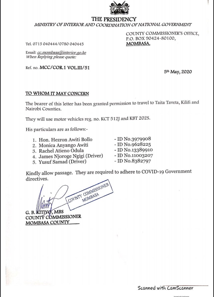 RobertAlai's tweet photo. Former Nyali MP Hezron Awiti who is sickly (displaying COVID-19 symptoms) and has been doing contracts at the port of Mombasa was given a pass to travel to Nairobi and probably infect more. 

Awuoro!!! https://t.co/P9XzsmzWb7