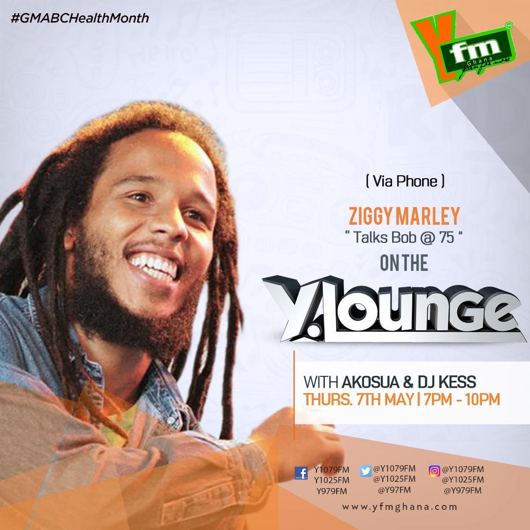 Y1079FM's tweet photo. Later tonight, celebrated icon and philanthropist @ziggymarley will join @AkosuaHanson via phone on the #Ylounge.
Talking his music, shows #Bobat75 and more don't miss this exciting one...
YA DUNNOEE! JAH RASTA! https://t.co/CsLoFumJwB