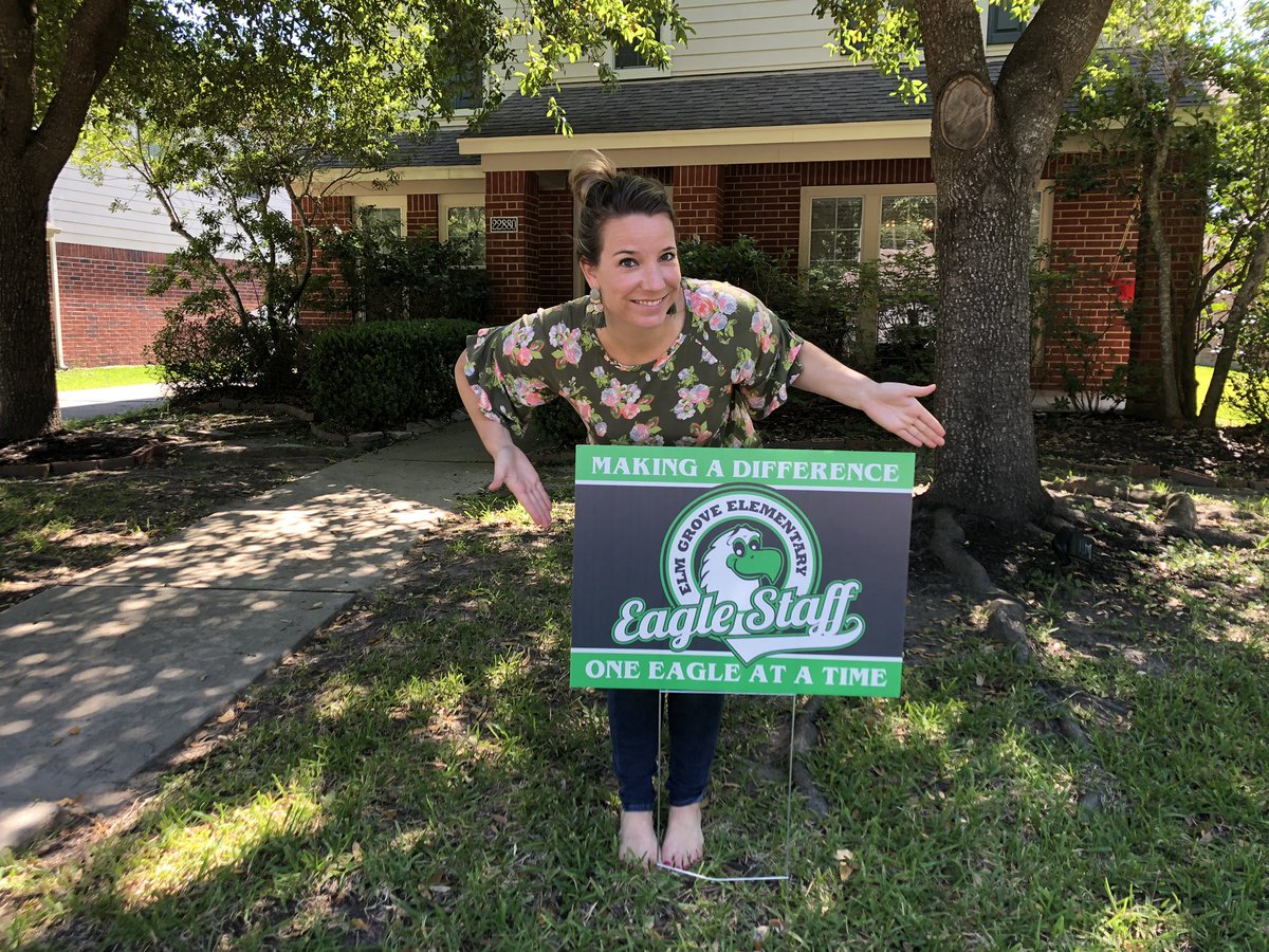 Thanks EGE admin and PTA for my awesome yard sign! <a href="/HumbleISD_EGE/">Elm Grove Elementary</a>