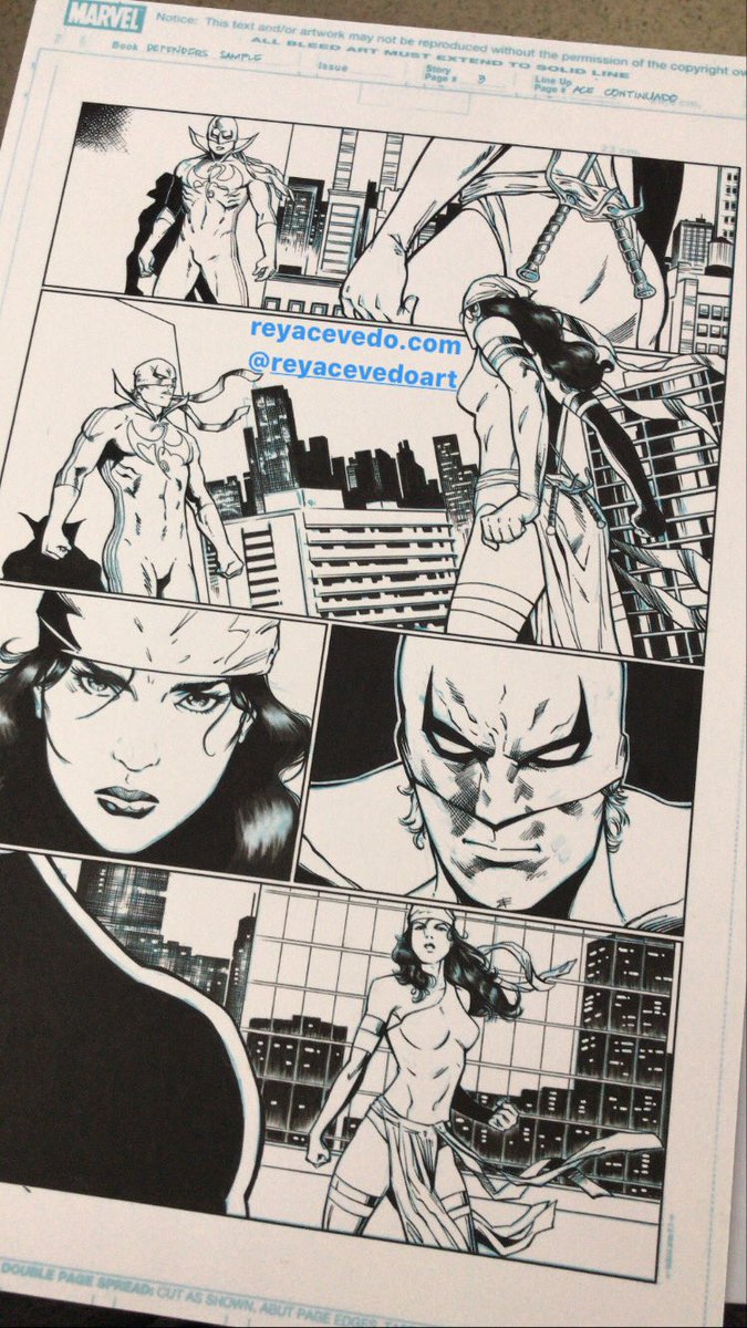 ReyAcevedoArt's tweet photo. Finished inking this page penciled by the very talented Ace Continuado #elektra #defenders #ironfist #marvelcomics #sequentialpage #sequentialart #acecontinuado #traditionalart #traditionalinking #comicbook #comicbookinker #reyacevedoart https://t.co/87daH82zuP