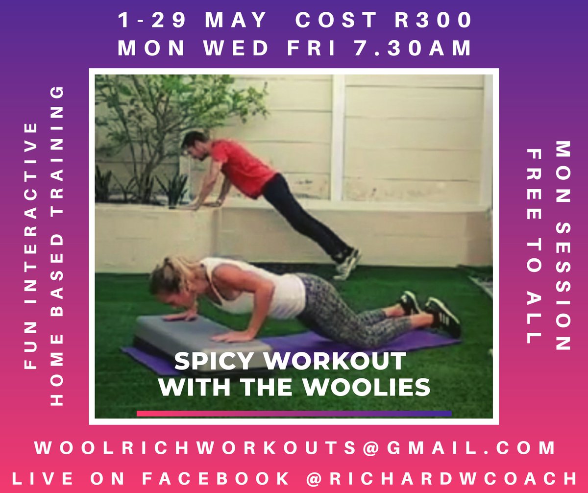 Not to late to sign upto the May intake.
Drop us a mail : woolrichworkouts@gmail.com for more details.