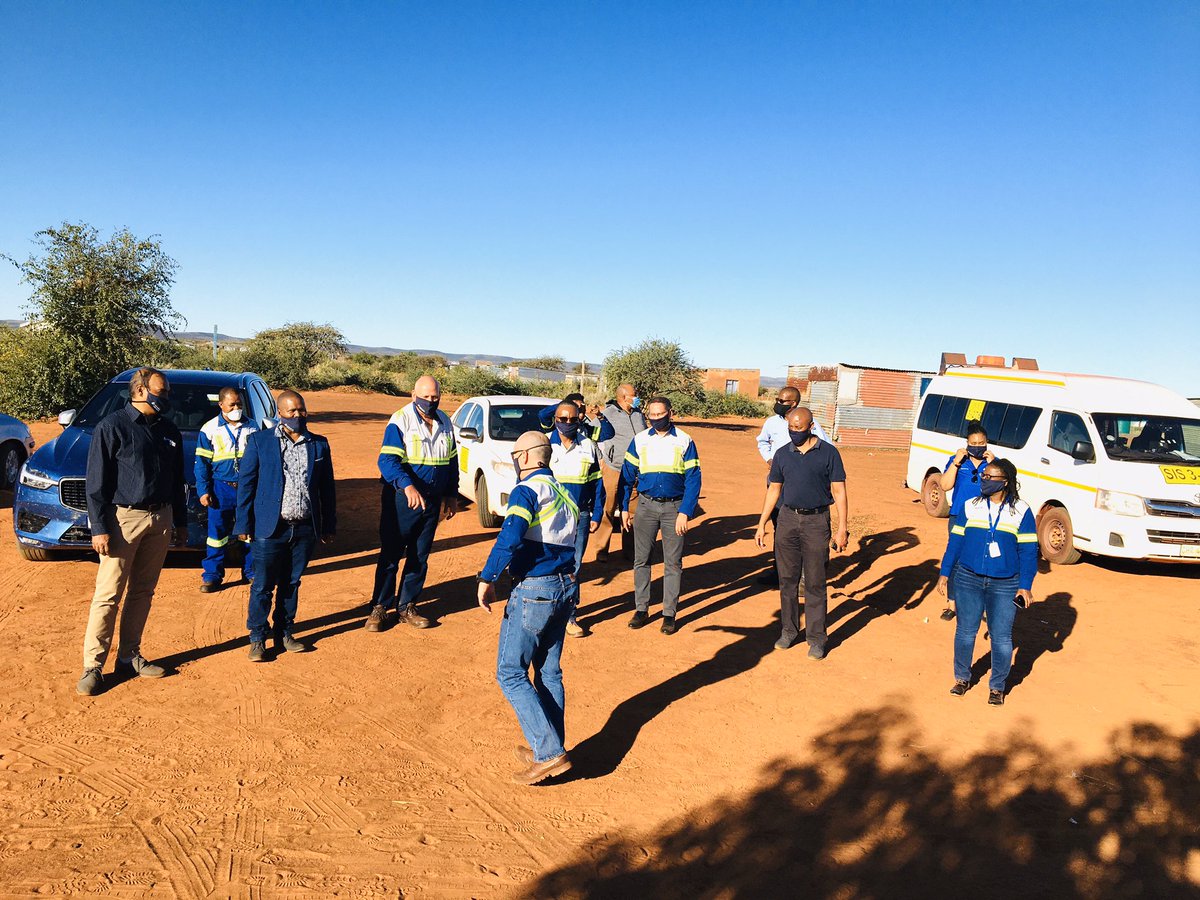 GamagaraLocal's tweet photo. Gamagara Local Command Team together with Anglo American distributed #800 , #HandSanitizers &amp; #FaceMasks to the 220 individual households in #Babatas. #CoronavirusInSA, #StayHomeSaveLives https://t.co/wVG0wF1i2i