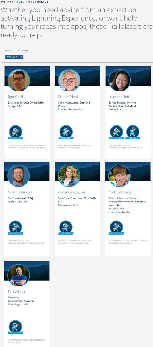 SFDC_CortiIgor's tweet photo. Day 26 - I'm honored to join the MN #LightningCampions roster with @JeanetteJett, @salesforcestu, Adam Johnson (@Axia_CPQ), @allawler, @NickersUniverse and Tim Wiech (@TechnomancerX).
Now, back to @trailhead during lunch.
#ItsBetterinLightning #100DaysofTrailhead https://t.co/0fjYGsdNY2