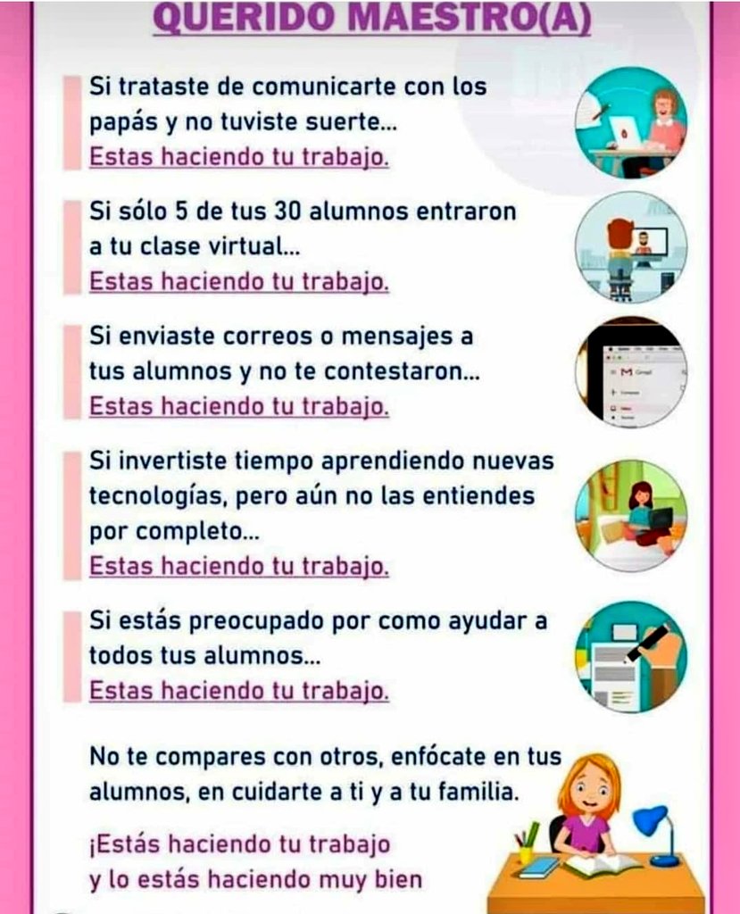 ticsenos's tweet photo. Para todos aquellos maestros...
¡¡ Lo estáis haciendo genial !! 👏🏻👩🏻‍🏫👨🏻‍🏫 #mmtic3 https://t.co/ib1wmt18SC