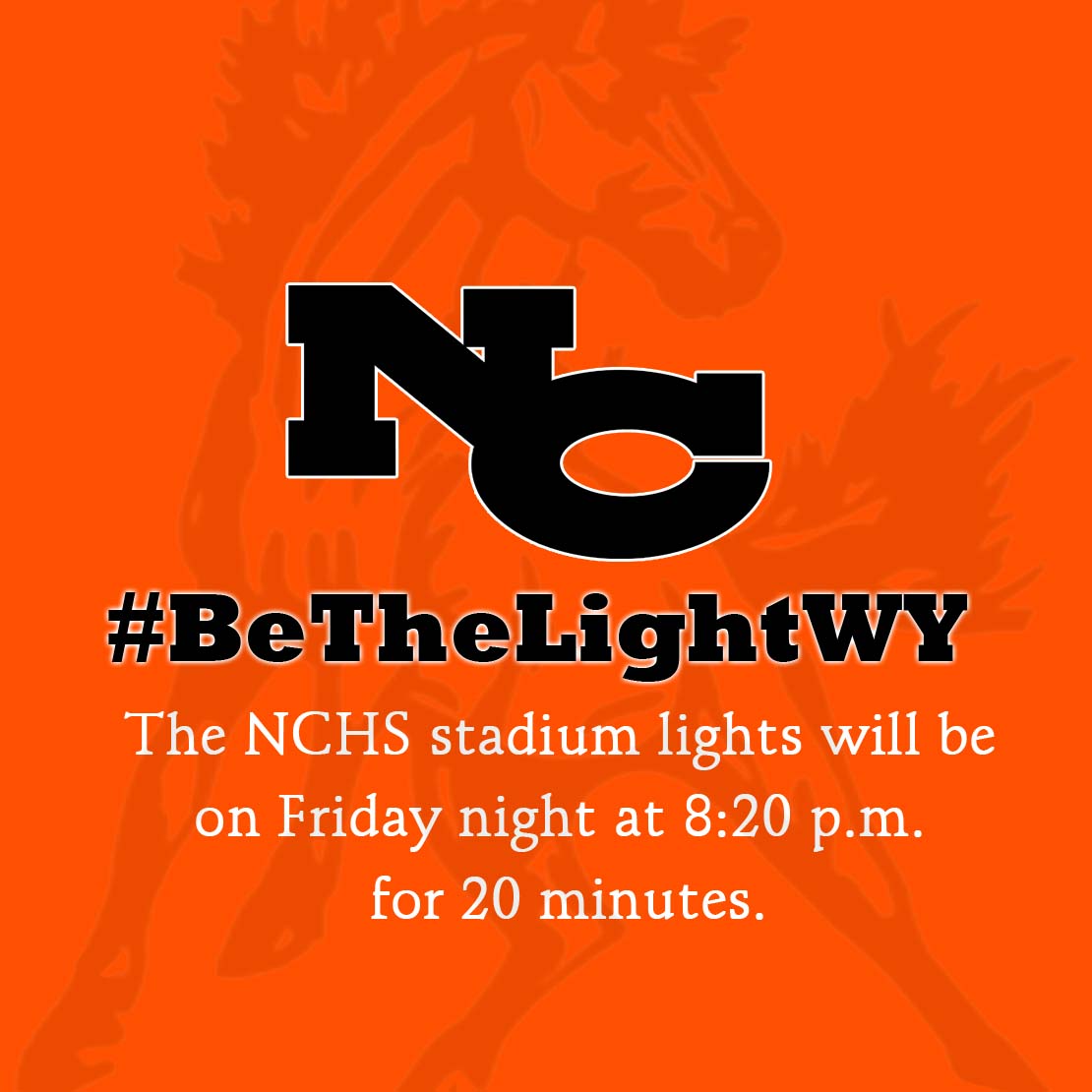 NatronaBooster's tweet photo. The next two Fridays NC will recognize spring senior athletes during the #BeTheLightWY at the NC stadium. May 8, seniors in golf &amp; track &amp; field will be recognized on the stadium video board from 8:20-8:40 p.m. @NatronaTrack @NatronaGolf #WeAreNatrona https://t.co/XjE9ylmdqd