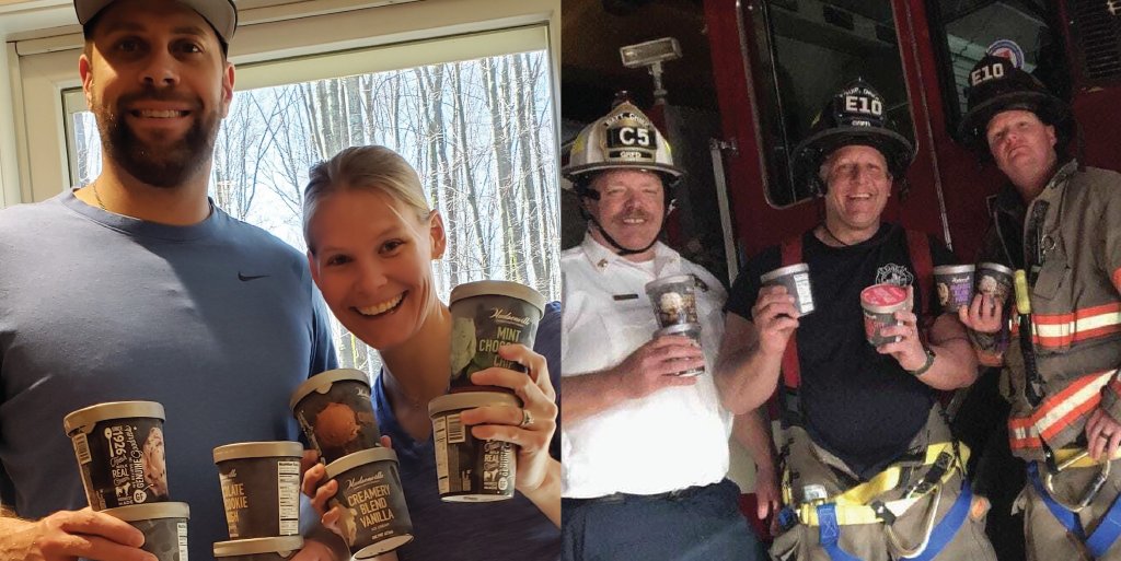 Hudsonville_IC's tweet image. Have you thanked an #essentialworker through our #RandomActsOfIceCream program yet? We're sending our gratitude with boxes of our delicious pints of ice cream throughout the summer - submit your nominations here: bit.ly/2VKn6xu

#healthcareheroes #HudsonvilleIceCream