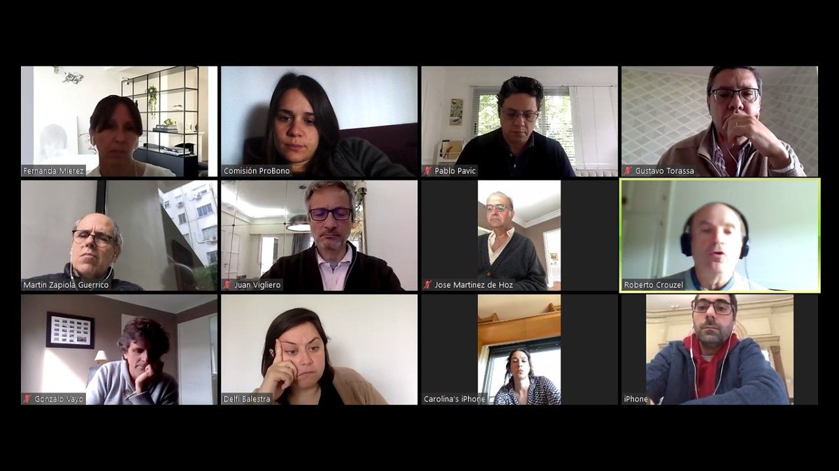 ComisionProBono's tweet photo. Mesa Directiva Red Pro Bono trabajando por los sectores más vulnerables afectados por la pandemia que hoy necesitan ejercer sus derechos más que nunca #COVID19 #probono #encasa @MHRLegal https://t.co/XitxvtkWJO