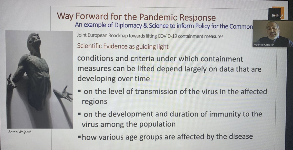 Branka2Panic's tweet photo. @CalderonMaur at #sciencediplomacy seminar on #health as a global common good - #science and #policy for the global commons in times of #COVID19 and as a way forward in #pandemic response @DUCIGS @DukeU @sh4_pp #sh4p #globalhealth #onehealth https://t.co/z9JIrTIu2N