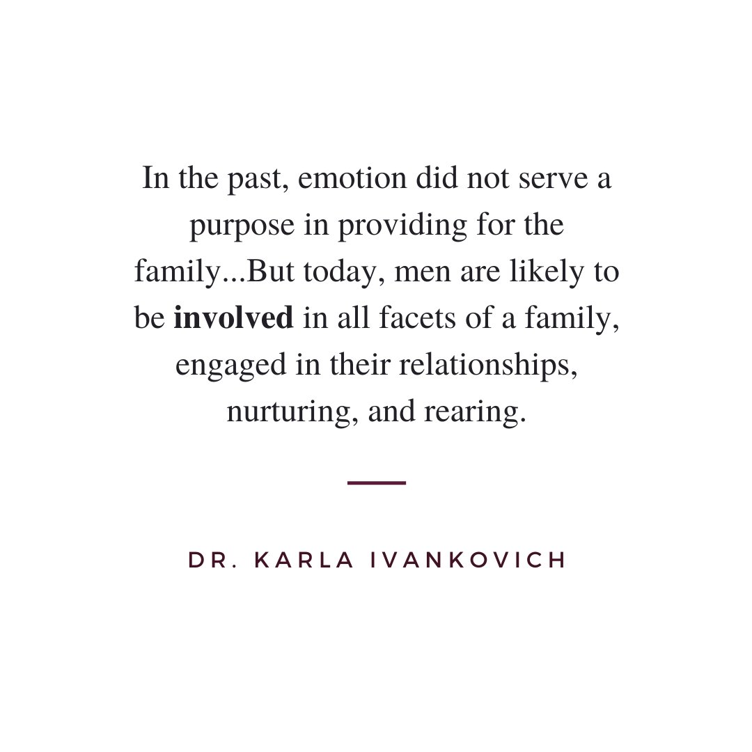 Things have changed over the years and we are seeing men take a more active role in nurturing their families.