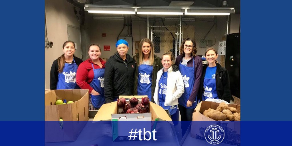 JLTulsaInc's tweet photo. This week’s #tbt features Junior League of Tulsa members volunteering with Food on the Move during the 2018-19 League year.
#jltulsa #womenbuildingabettertulsa #womenleaders #ajli #JLTandCo https://t.co/bL3v2baq2l