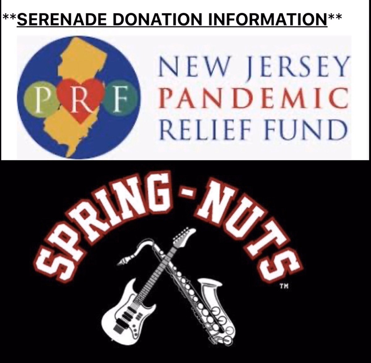 SpringNuts_'s tweet photo. TY!! to all @SpringNuts_ worldwide who raised over $8500 for the @NJ_PRF to support the people in the great State of NJ as part of our Serenade! @GovMurphy @FirstLadyNJ @gwtallent @MVZaGoGo @springsteen @azsweetheart013 @nilslofgren @springsteen @StevieVanZandt 
#NJThanksYou https://t.co/GsQ765qY9G