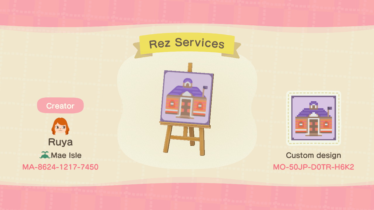 4 pic. I found someone to make the signs too so I have most done! Here are Rez Services & Museum! #AnimalCrossing #ACNH #ACNHDesigns https://t.co/H0uclM8efk