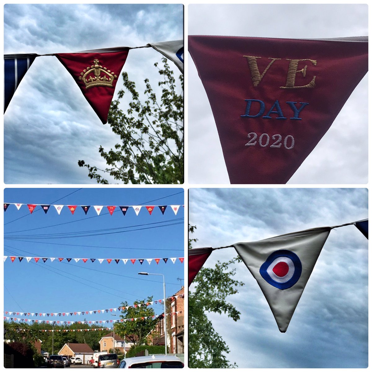 ultimateid's tweet image. Bunting’s up for #VEDay #VEDayAtHome
Made &amp;amp; Embroidered by LF Embroidery 
#Britishmade🇬🇧 
#VEDay2020