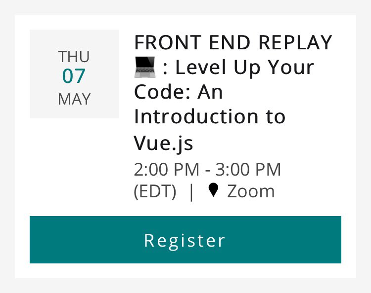 WWCodeFrontEnd's tweet image. Join us as we take a look back on an awesome event that was a Front End favorite😊💻🎉

There will be no live Q&amp;amp;A and no coding challenge, the contest in the webinar has passed.

To register log on to womenwhocode.com/frontend/events

#wwcode #developers #vuejs #coding