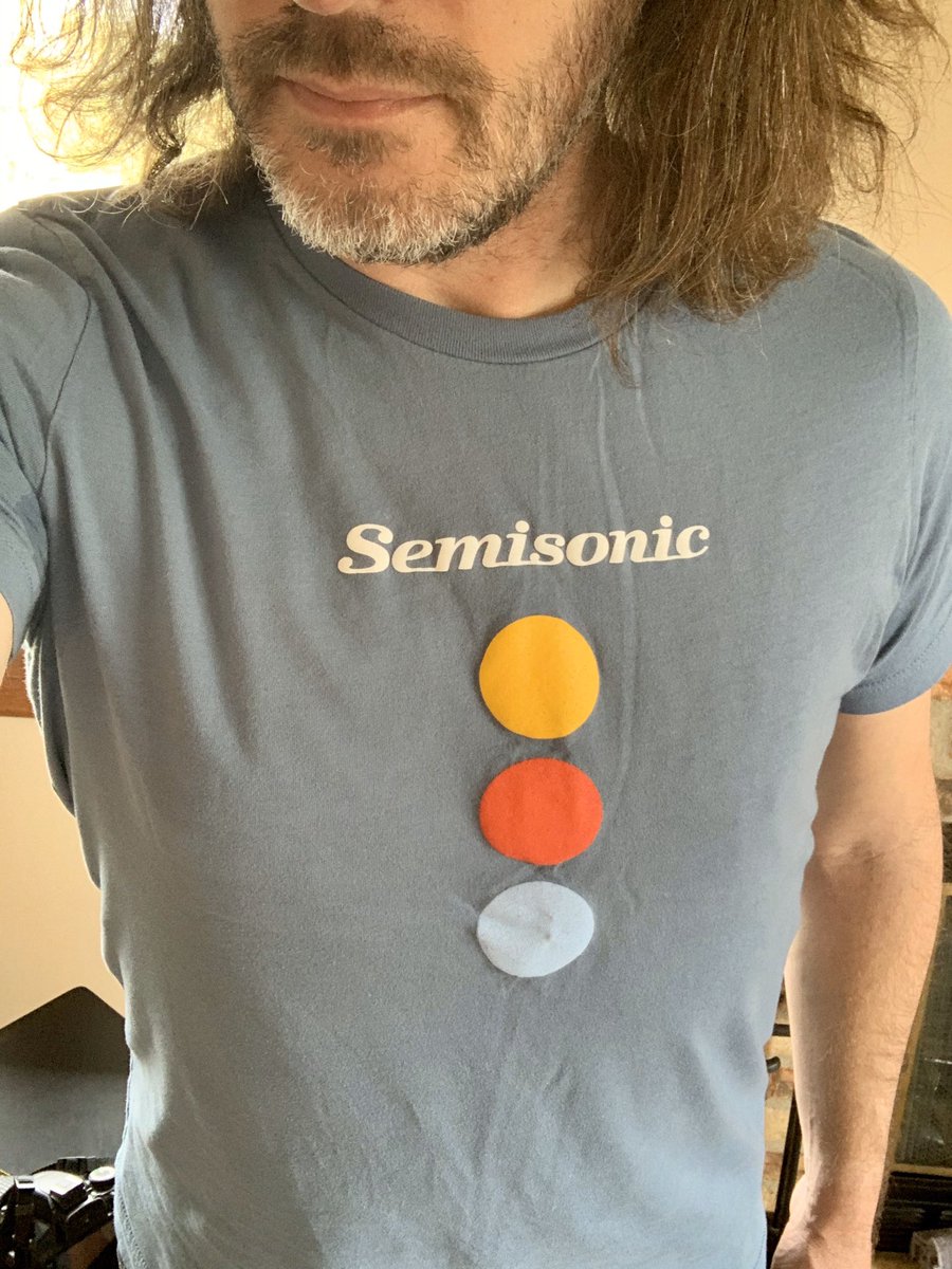 Band shirt day 15/quarantine day 60: Minnesota’s own power pop trio  @SemisonicBand. This is the shirt that went with the 20th anniversary release of Feeling Strangely FineFor your listening pleasure, here’s Secret Smile https://open.spotify.com/track/1OhctVvuAU8kVCtzDWsCTj?si=UmIyZ3mpTlqP9IYrvHmJiw
