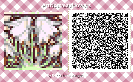 AcnhHistorical's tweet photo. Zoie on FB suggested art nouveau; I hope these live up to expectations! #ACNH #ACNHDesign #acnhpattern https://t.co/kIZATU3Y8R