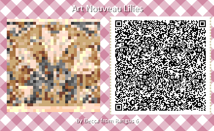 AcnhHistorical's tweet photo. Zoie on FB suggested art nouveau; I hope these live up to expectations! #ACNH #ACNHDesign #acnhpattern https://t.co/kIZATU3Y8R