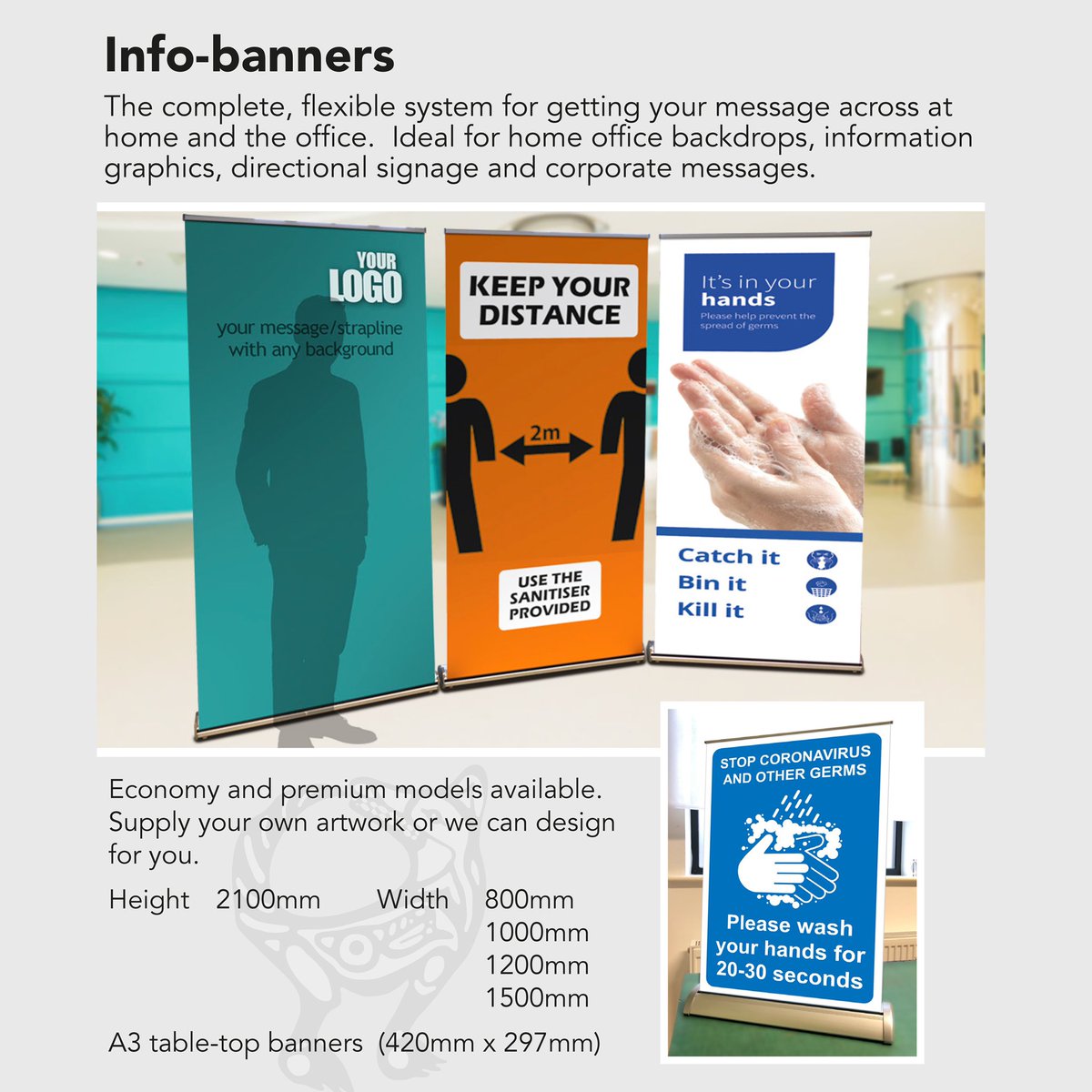 GreywolfLondon's tweet photo. Information banners:  effective communications for challenging times. #staysafe #covid19 #worksafe #banners #keepsafe #greywolfstudios #banner #signage #healthandsafety 
https://t.co/xZMIUtuJGa https://t.co/owSPDw3wx4