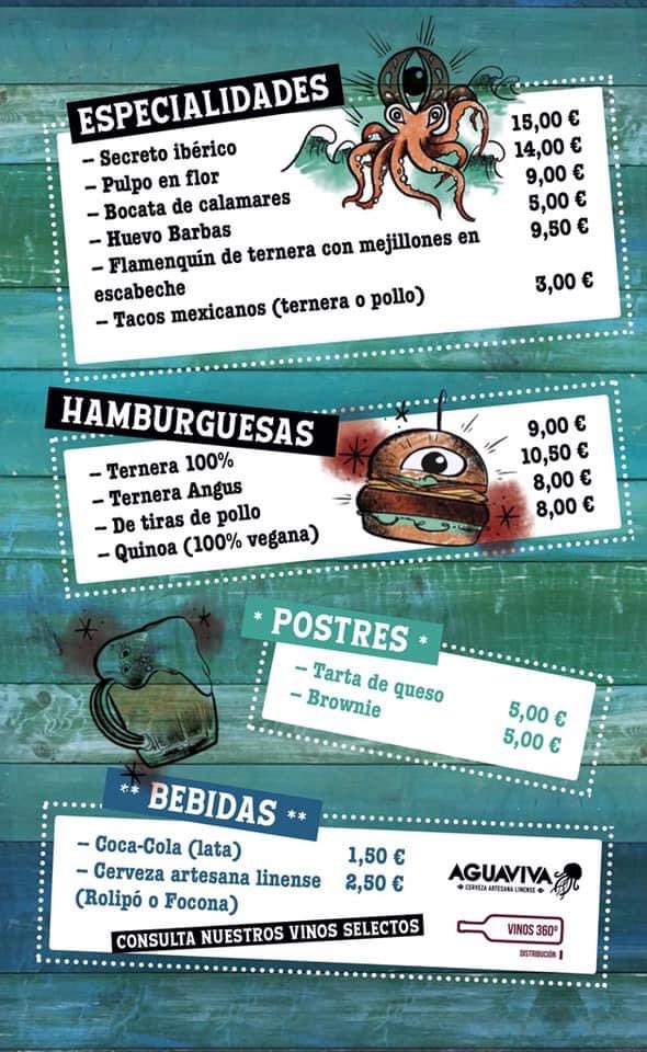 Carta Especial de Barbas Food &amp; Drinks. ☎️ 678 436 074 facebook.com/barbaslalinea/